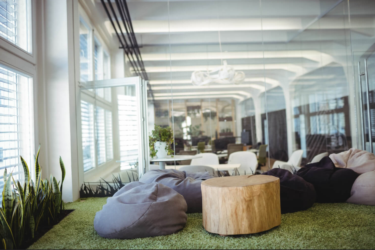 The connection to nature from your workplace lounge can help employees recover their productivity faster