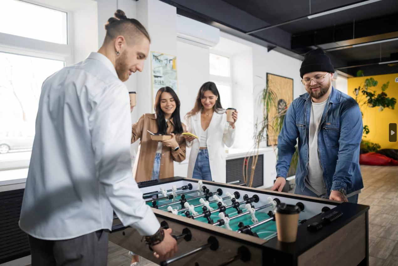 Table games are perfect additions to any lounge area in the office