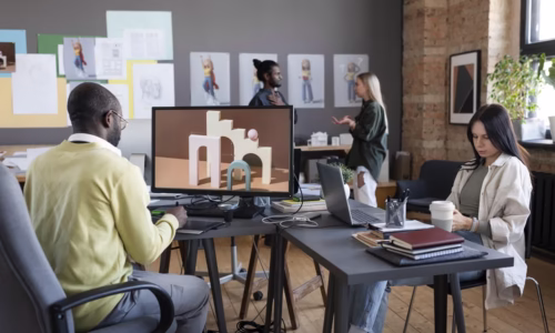 Using Digital Art and Screens in Modern Office Decor