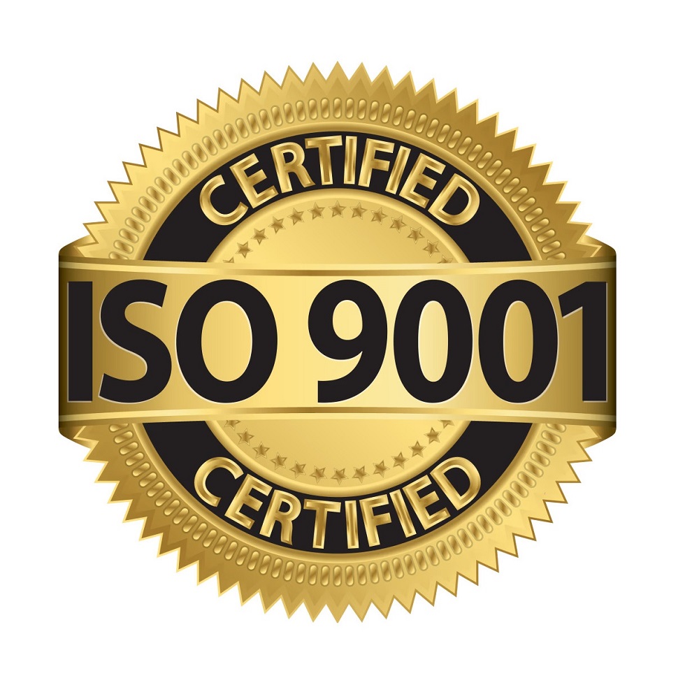 iso 9001 certification label vector 1811376