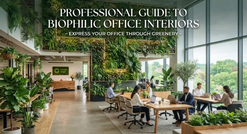 Professional Guide to Biophilic Office Interiors – Express Your Office Through Greenery