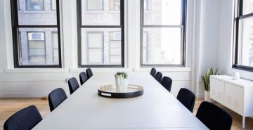 An aesthetic office room is traditionally perceived as a spacious, well-illuminated space