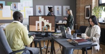 Using Digital Art and Screens in Modern Office Decor